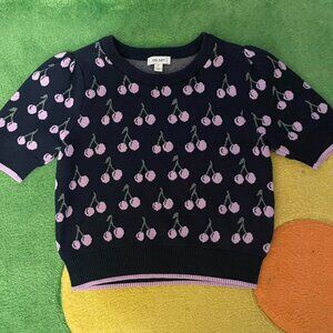 Cherry Print Knitted Sweater